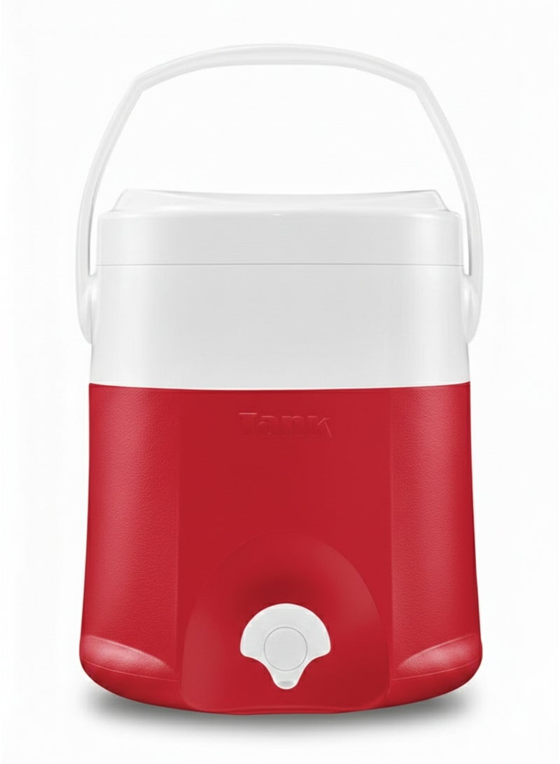 تانك كولمان أيس تانك لحفظ المياه والثلج، 12 لتر، مزود بميكروفلتر - أحمر/أبيض - Image 1